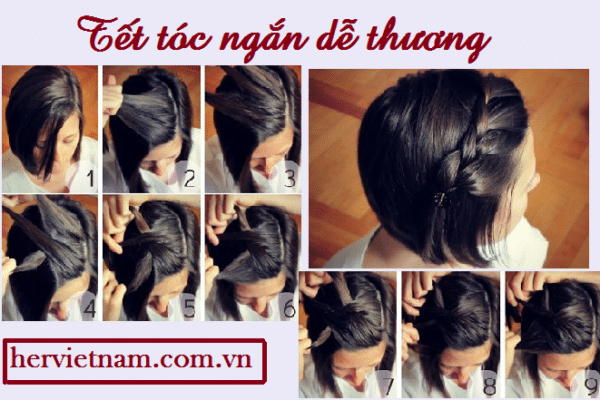 Cách tết tóc ngắn với 18 kiểu xinh đẹp tinh tế, dễ nhớ dễ làm