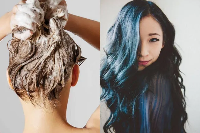 Nhuộm tóc màu xanh đen dương, xanh rêu khói 2024 cho nam, nữ