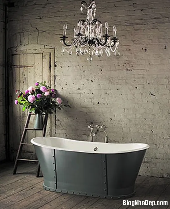 Phòng tắm cổ điển cực cuốn hút với phong cách shabby chic